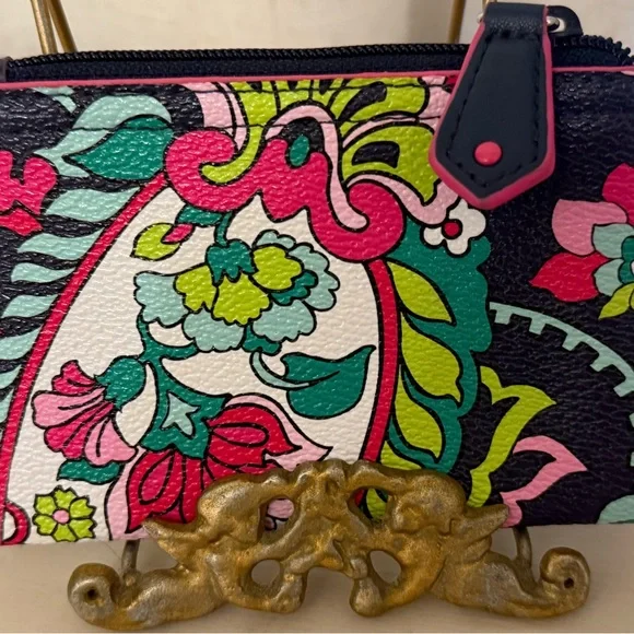Vera Bradley Petal Paisley Slim Coin Purse Card Wallet - Retired 2014 - Mint! - Picture 4 of 8